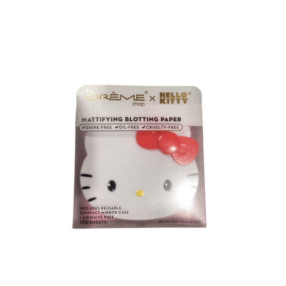The Creme Shop x Hello Kitty Mattifying Blotting Paper 100 Sheets Mirror Case